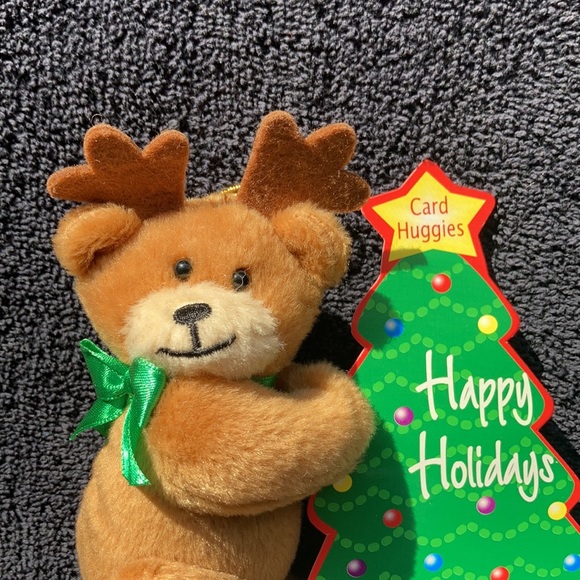 deer bear plush huggie magnet holder to decorate gifts or card - Picture 4 of 11